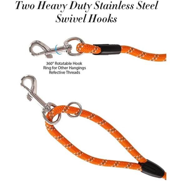 Long Dog Leash for Training 10FT/16FT/20FT/30FT/50FT/100FT, Reflective Tie Out - Picture 4 of 7